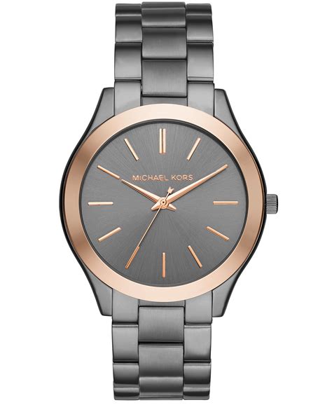 michael kors stainless steel caseback|michael kors slim runway watch.